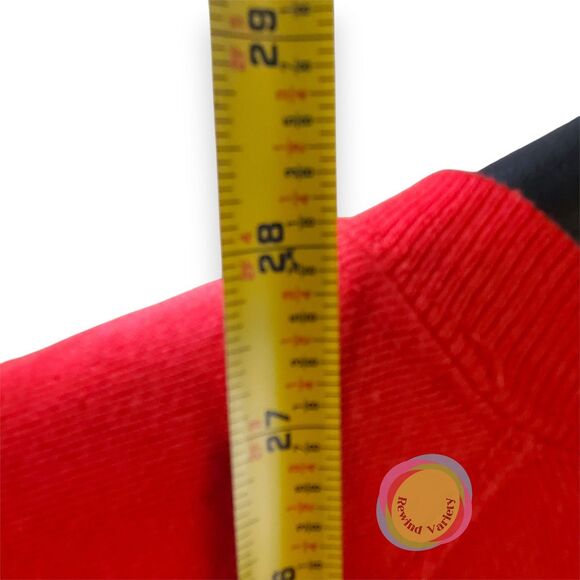 Vintage 70s Red Crewneck Sweatshirt SALE Graphic Retro Streetwear Novelty Large - Picture 8 of 9